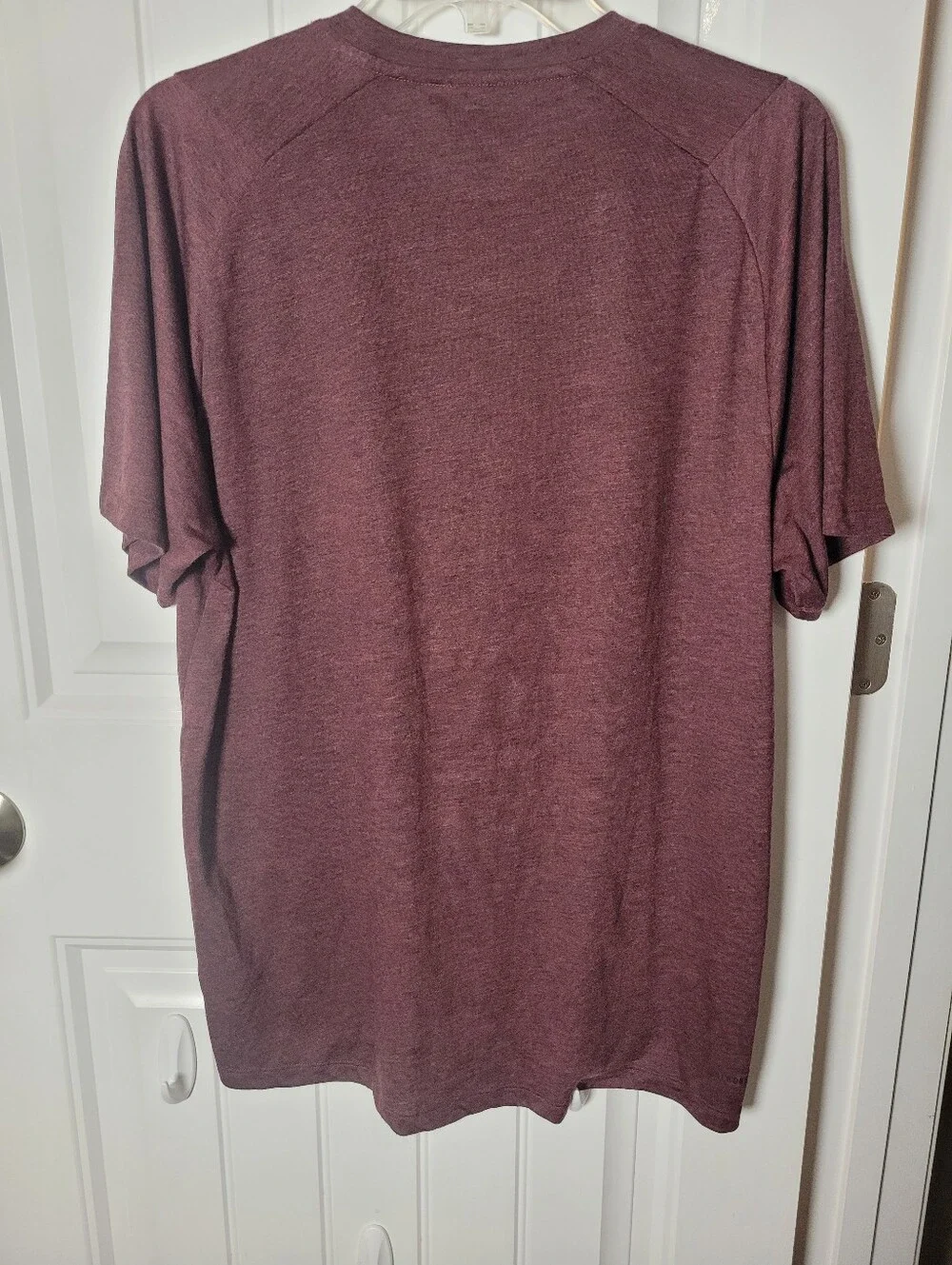 adidas Men's Maroon Heather Short Sleeve Performance Shirt